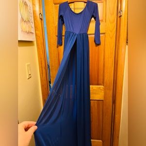 Maternity Off Shoulder Chiffon Gown